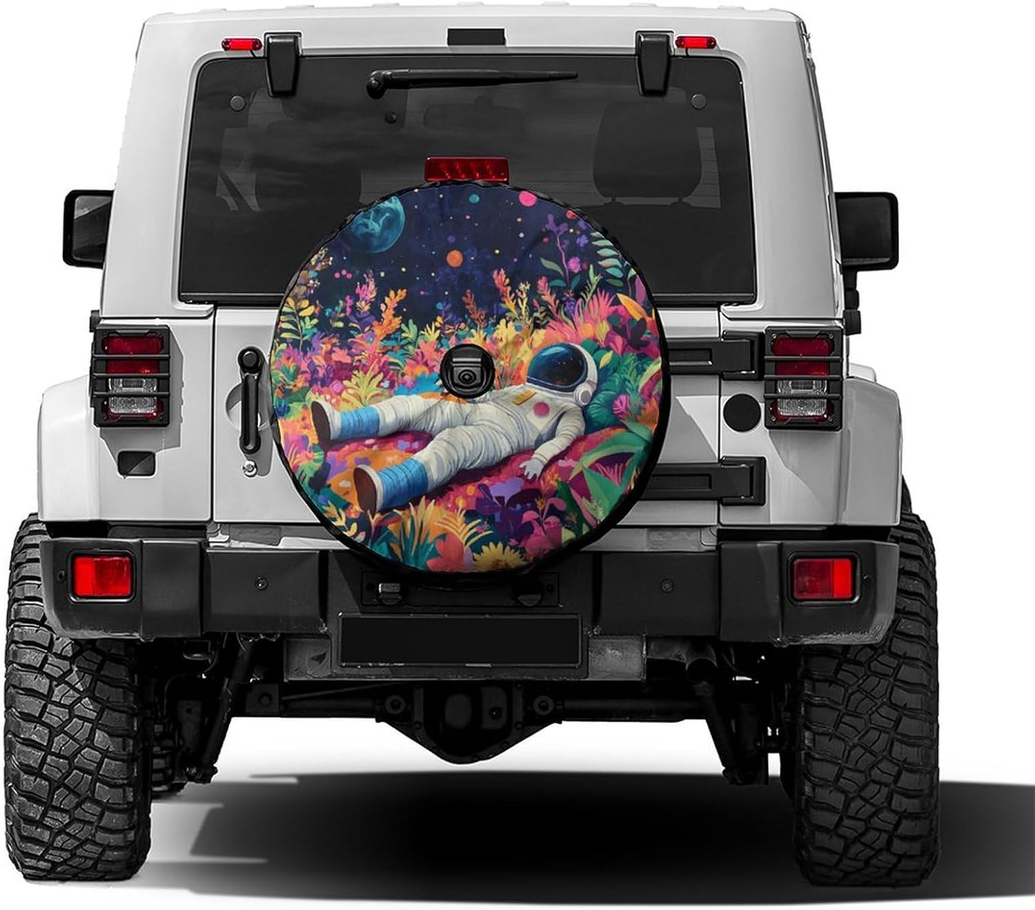 Delerain Spare Tire Cover with Backup Camera Hole Cowboys Horses Wheel Covers Waterproof Dust-Proof UV Sun Universal Fit for Trailer RV SUV Truck (18 Inch for Diameter 32"-34")
