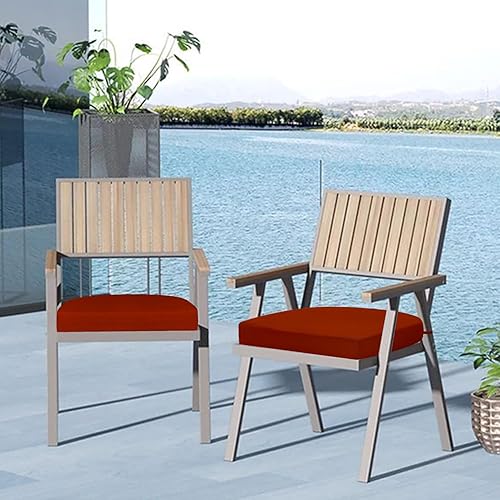 Miniatura 7 de Cozyide Cojines para sillas de exterior, cojines de asiento de patio impermeables con correas ajustables, cojines de asiento de patio redondos para