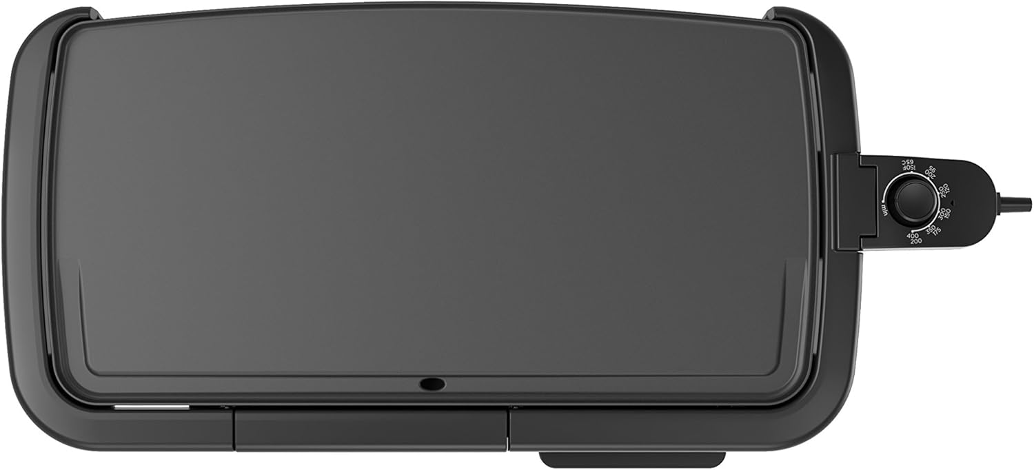 BLACK+DECKER Family-Sized Electric Griddle with Warming Tray & Drip Tray, GD2051B: Home & Kitchen