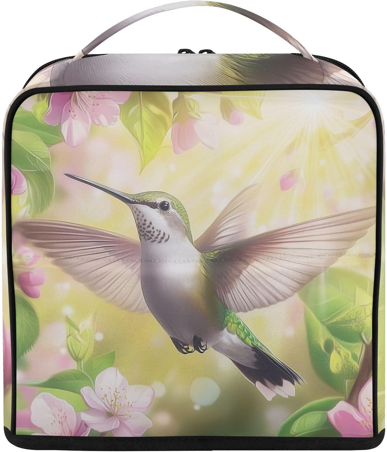 Standing Makeup Bag Hummingbird Travel Toiletry Bag