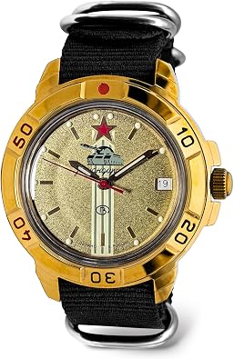 VOSTOK | ساعة يد ميكانيكية عسكرية روسية من Komandirskie Tank Commander | أزياء | أعمال | ساعات رجالية كاجوال | سلسلة الموديل 072