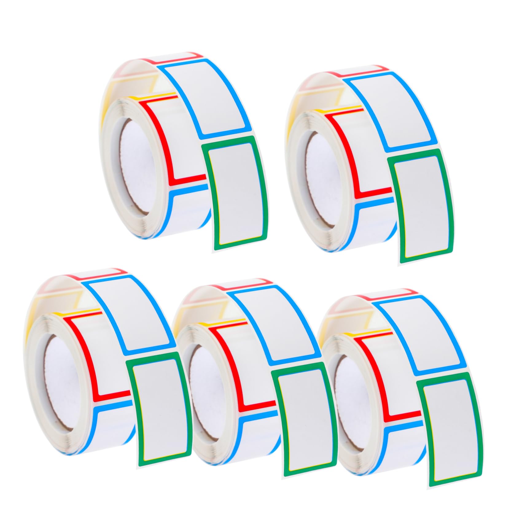 Operitacx 5 Sätze Selbstklebende Etiketten Für Flaschen Bunte Leere Aufkleber Für Diy Beschriftungen Für Gewürzgläser Vorratsdosen Und Kreative Projekte 5 Rollen * 5