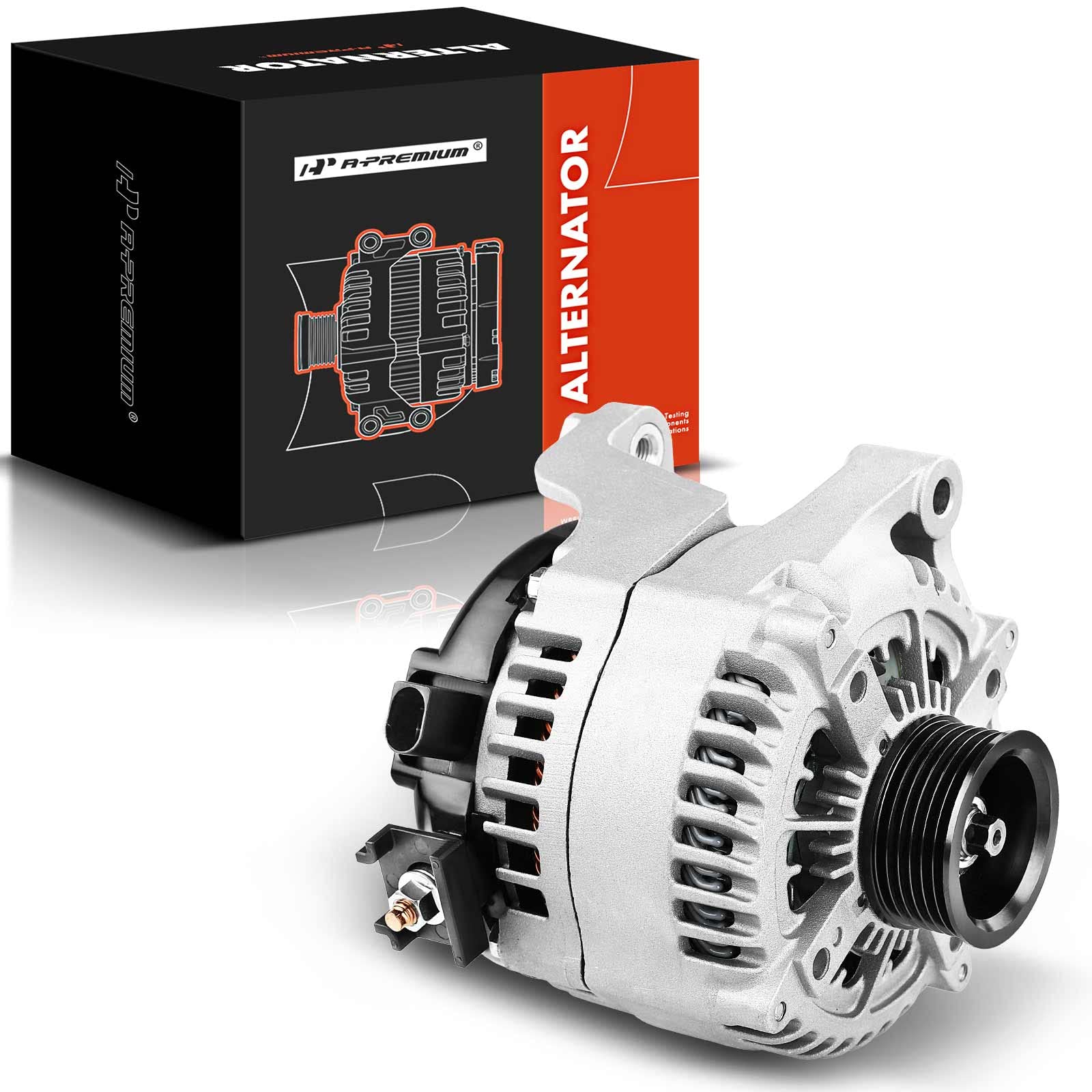 A-Premium Alternator Compatible with BMW X1 16-19 L4 2.0L, X2 18-20 L4 2.0L & Mini Cooper 14-20, Cooper Clubman, Cooper Countryman, 12V 180Amp CW 6-Groove Pulley, Replace# 12317640132
