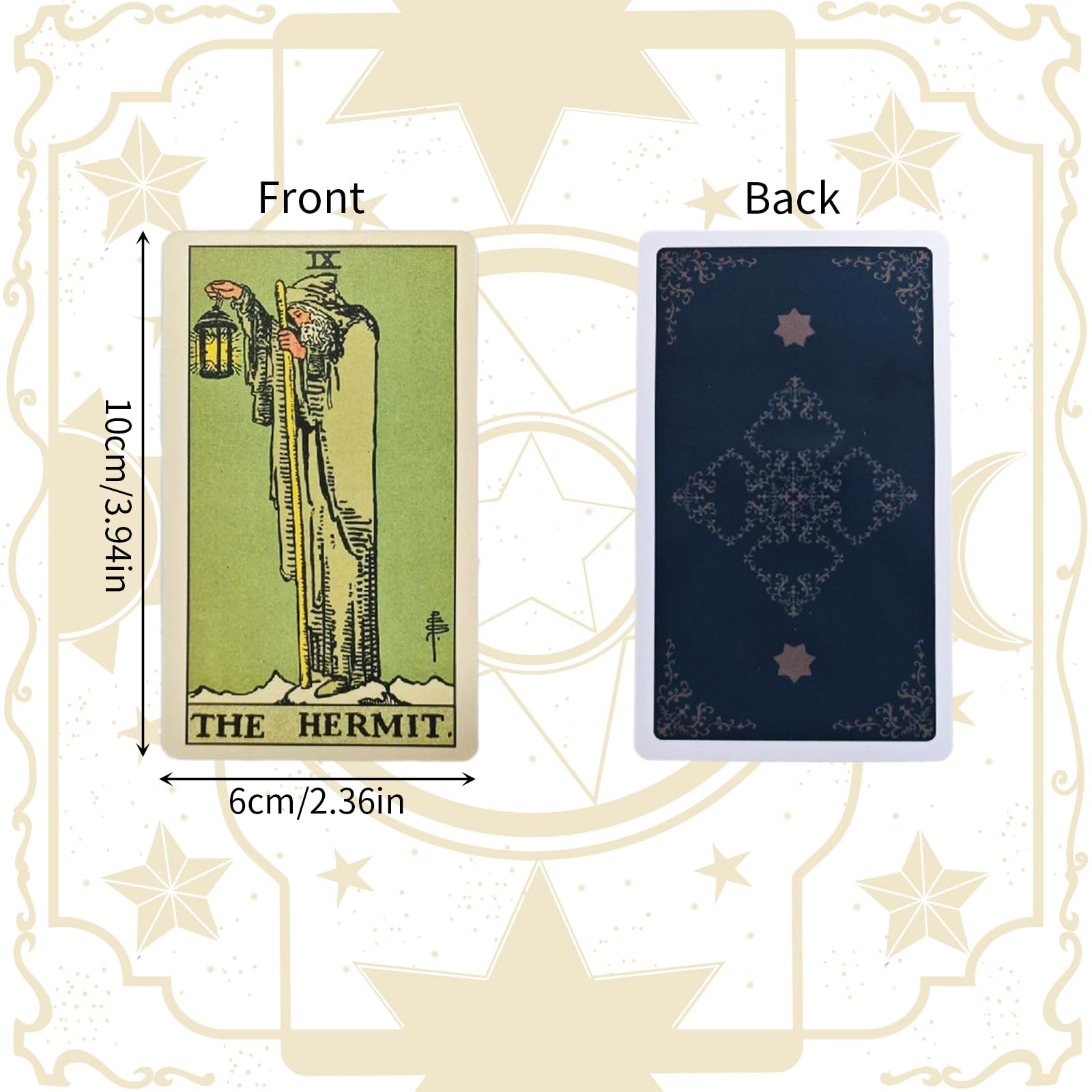 Retoo Mazzo Di Tarocchi Rider 78 Carte Olografiche, Con Istruzioni, Formato Standard 10,2x6 Cm, Per Divinazione E Introspezione, Per Principianti Ed Esperti