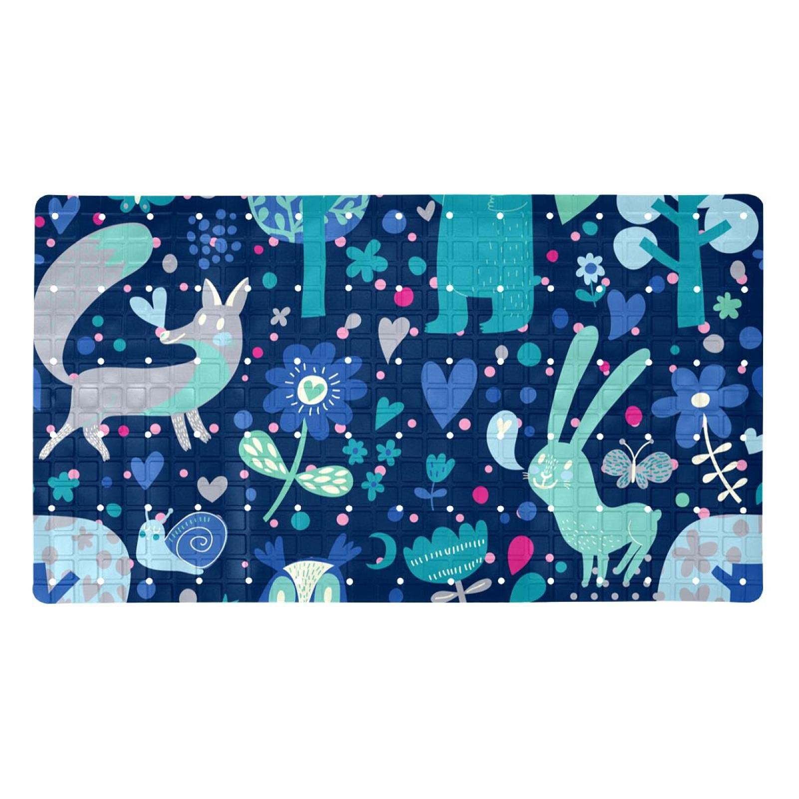 Tapis de bain antidérapant avec ventouses et trous de drainage pour bébé et senior