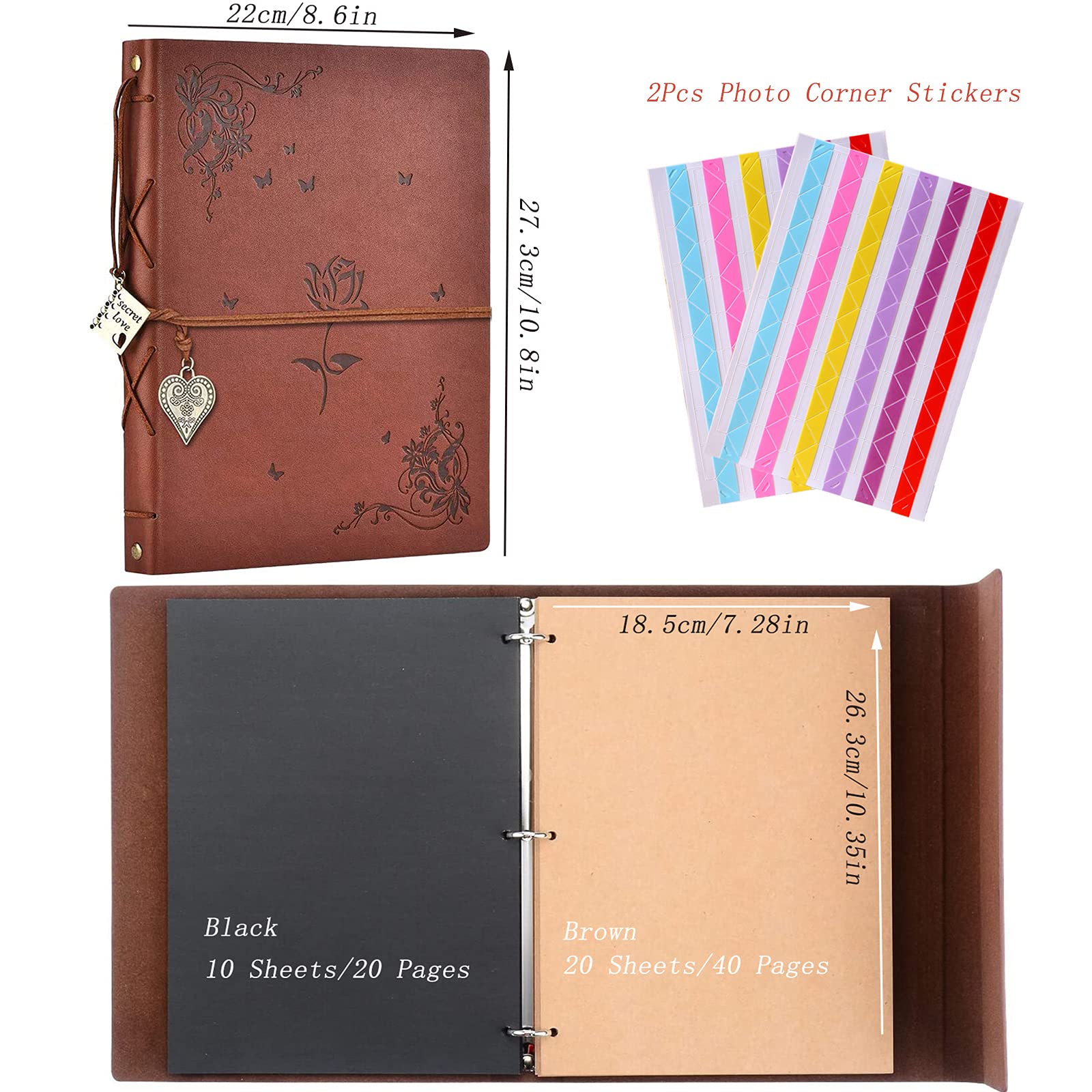 Amazon.co.jp: ZEEYUAN スクラップブックアルバム レザーフォト
