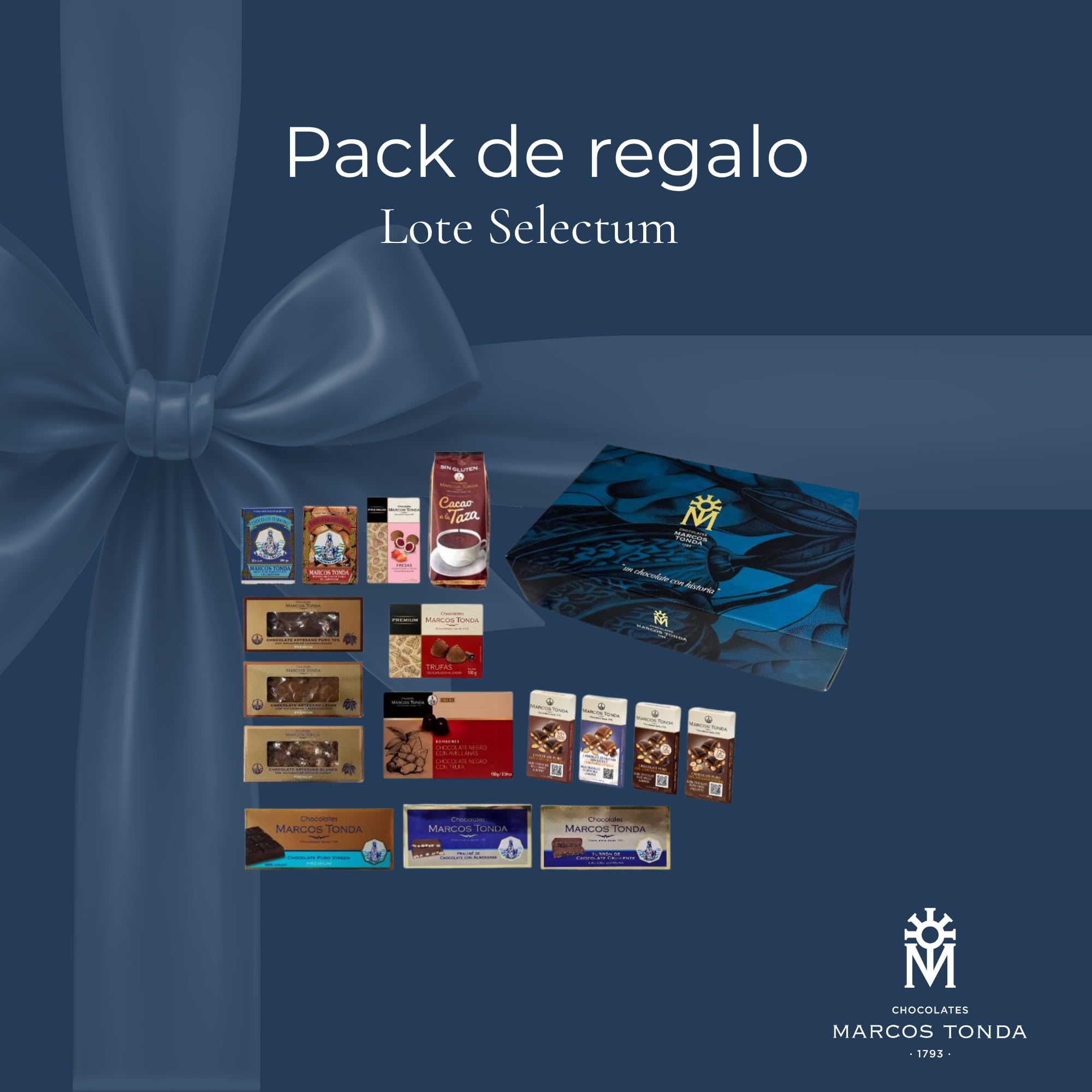 Chocolates Marcos Tonda - Lote Selectum | Chocolates Originales Para Regalar | Caja Para Regalar | Desde 1793 | Bombones | Turrón | Surtido Delicatessen | Cesta Navidad