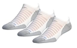 Running Lite Mesh No Show Tab 3-Pair Pack - Unisex Socks - Anti-slip Heel - Breathable Mesh Panels White/Grey LG (US Men's Shoe 8.5-10.5, Women's Shoe 10-12) One Size