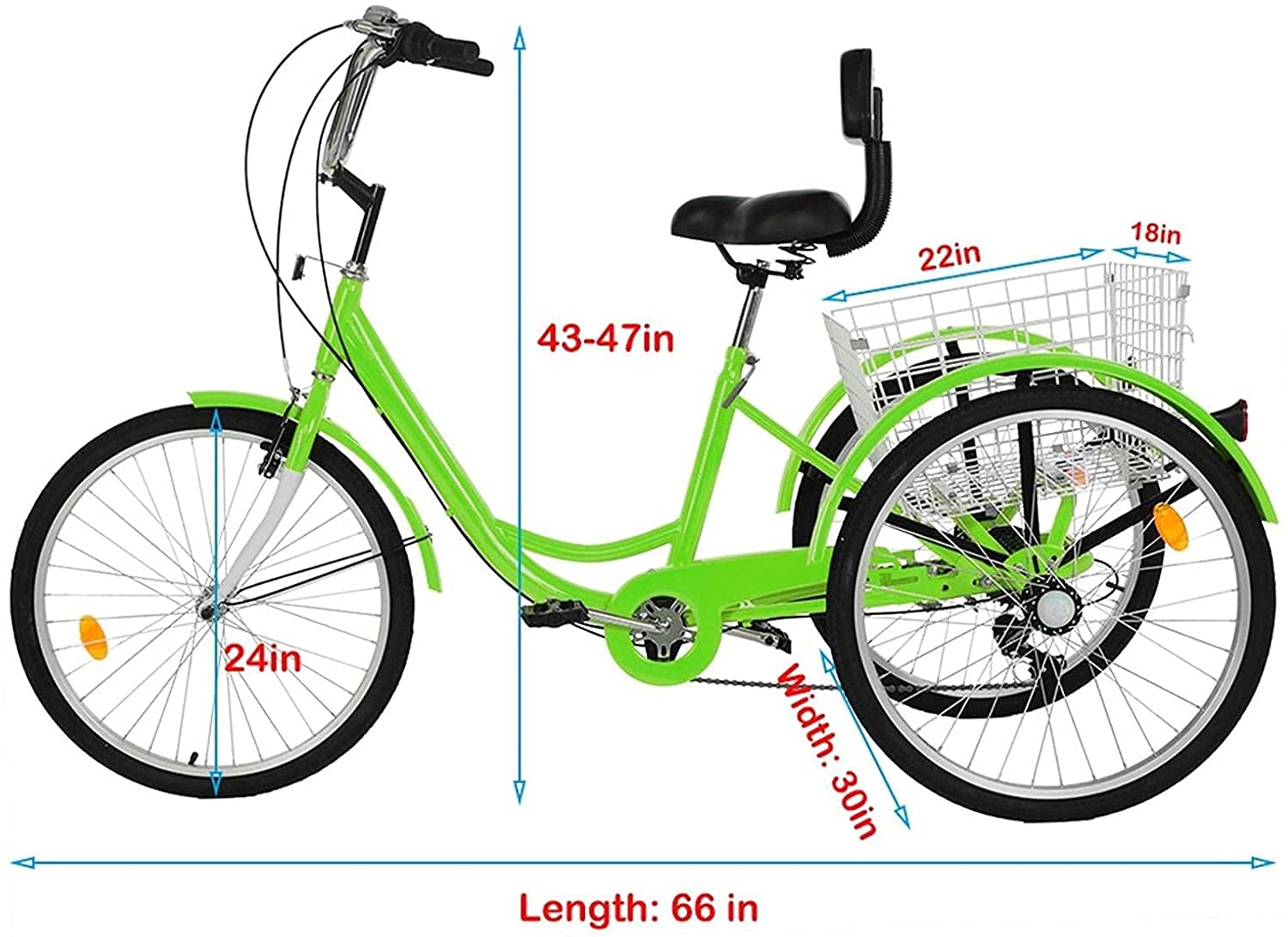 Amazon | 大人の三輪車の自転車24 