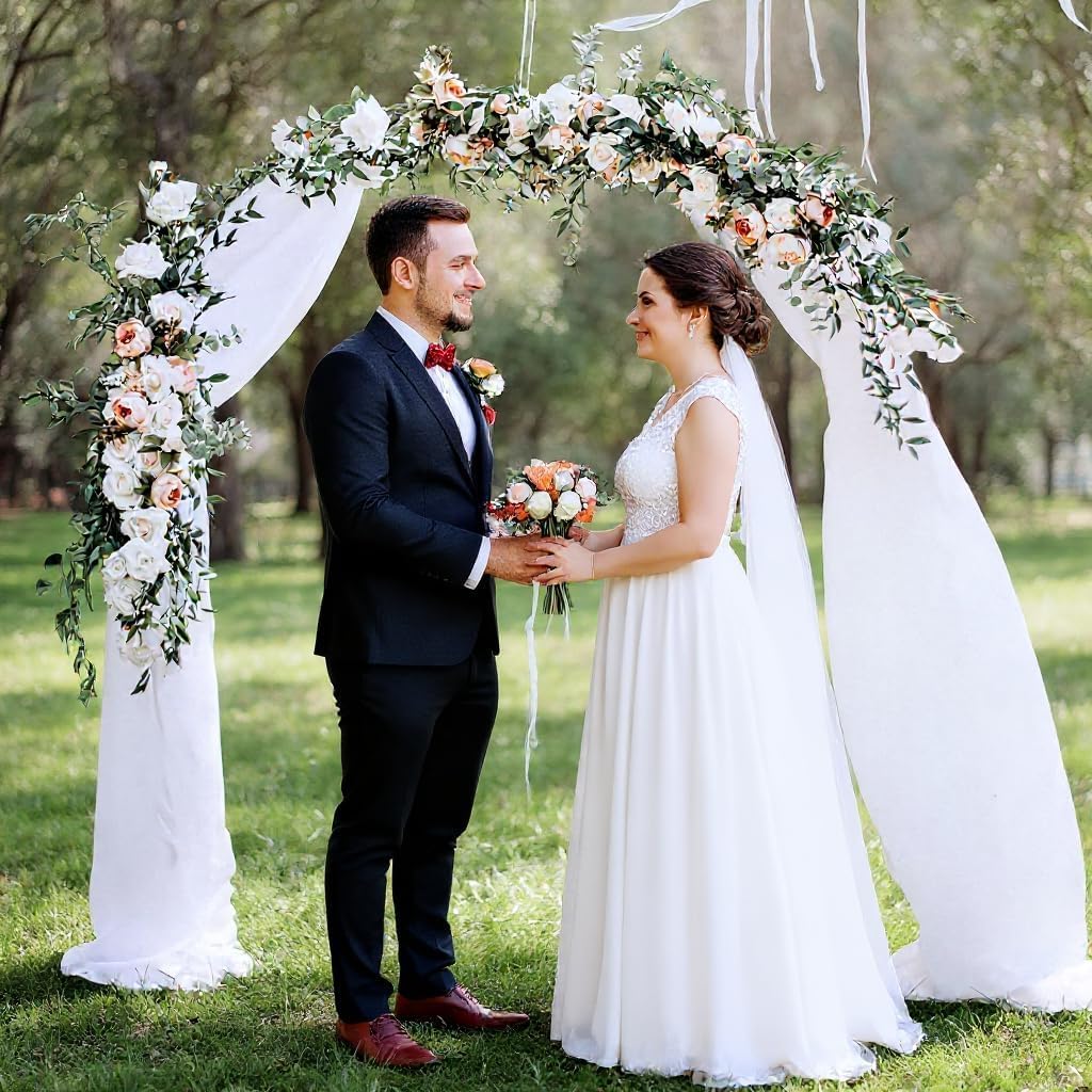 Metal Garden Arbor, 86.6" x 47" Garden Arch Trellis, for Wedding Arch Frame, Climbing Plants, Decorative Archway, Patio, Backyard, Patio, Lawn, Pathway, Seaside, Black