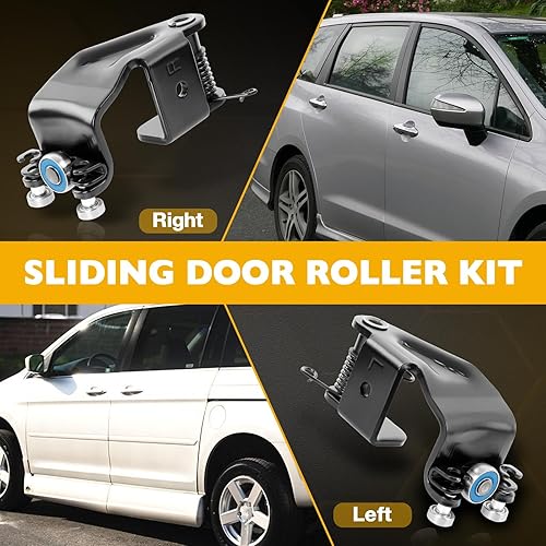Vista 13 de 72561-SHJ-A21 72521-SHJ-A21 Conjunto de rodillo de puerta deslizante para Honda Odyssey EX EX-L Touring 2005-2010, 1 par de reemplazos izquierdo