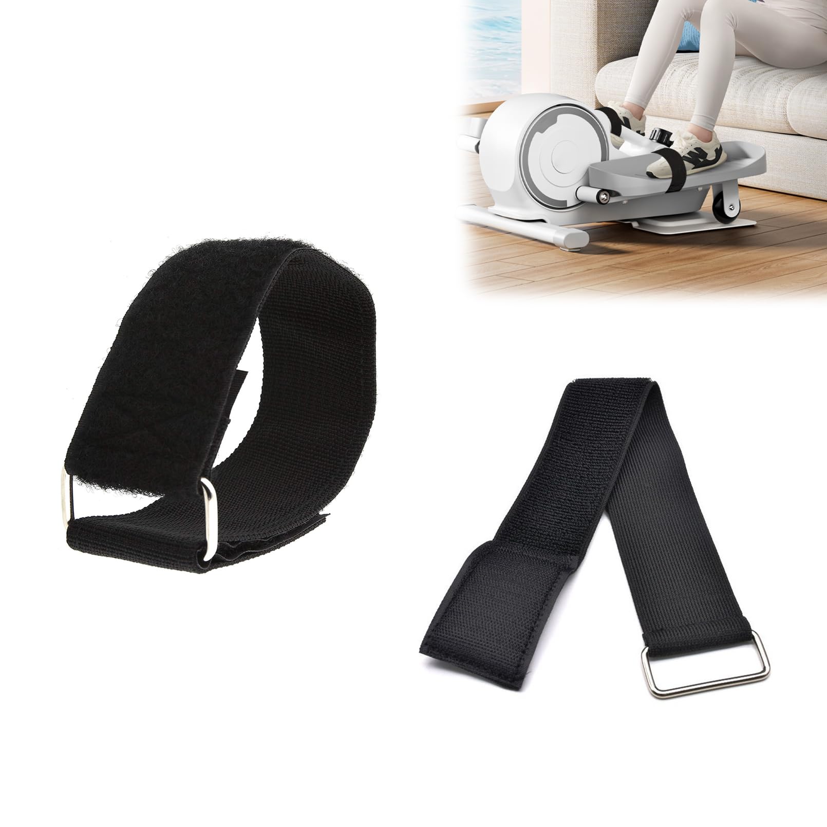2 Pezzi Cinghie per Pedali per Macchine Ellittiche,Pedali Cyclette Fettuccia Magic Stickercable Ties,Fissaggio Adesivo Magico per Il Fitness,L'esercizio Domestico,Gli Accessori per Le Attrezzature