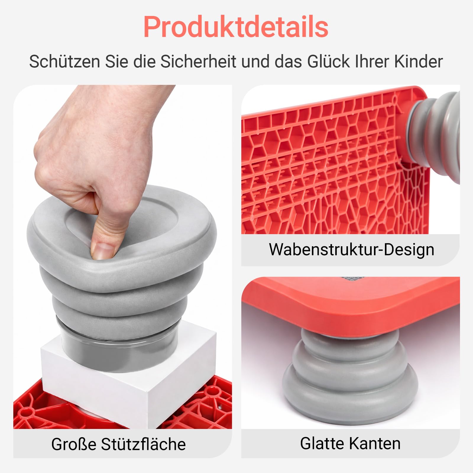 Trampolin für Kinder – 65x12x65 cm Mini Trampolin mit Rutschfester Oberfläche | Maximale Belastung 80 kg | Einfach zu Reinigen und Zusammenzubauen