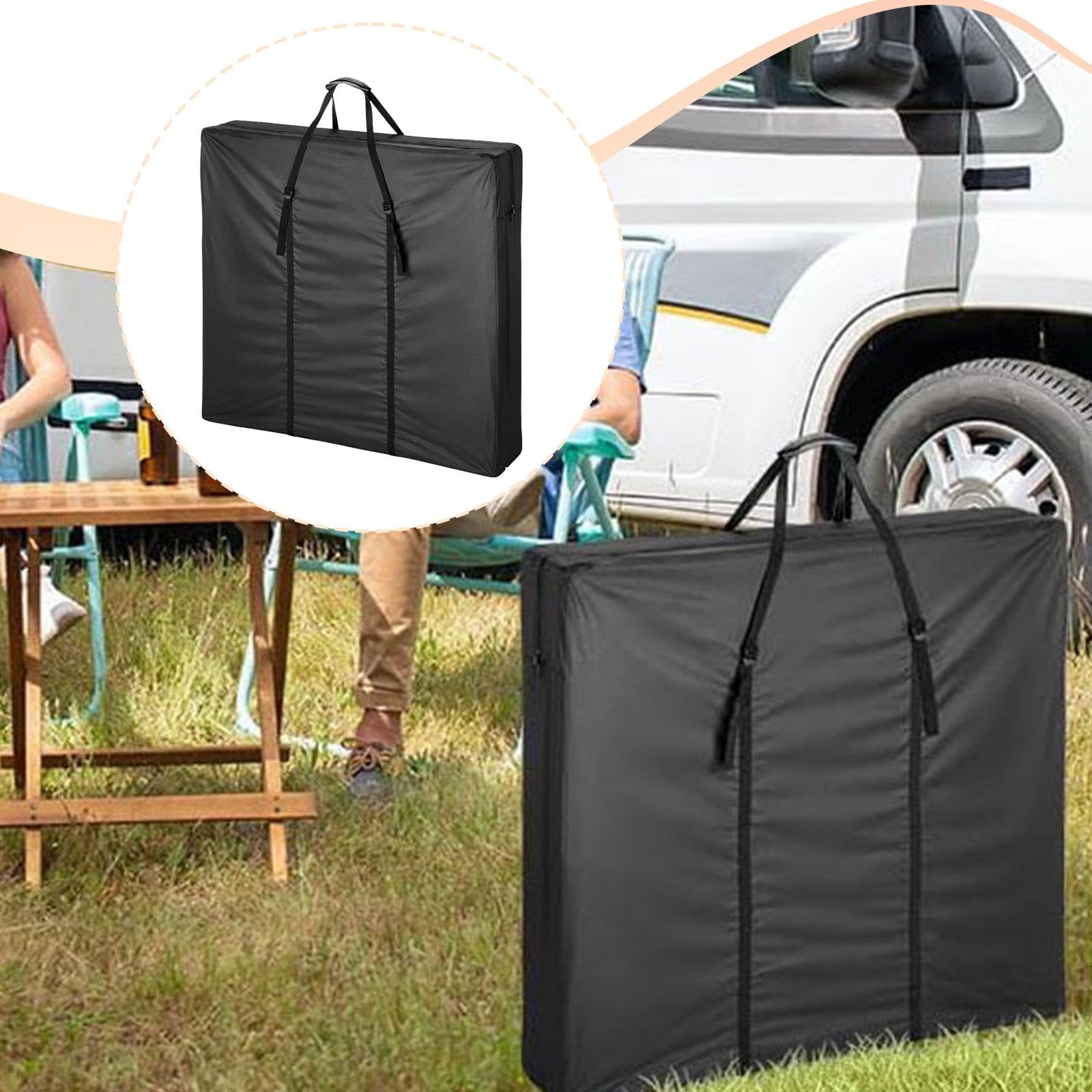 Funda para Mesa Plegable, Bolsa de Almacenamiento Impermeable Resistente