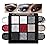 Smokey Black Red Eyeshadow Palette,9 Colors Dark Shimmer Matte Metallic Makeup Pallet,Make Up Kit for Halloween Parties Christmas Joker Vampire Clown,Long Lasting Waterproof