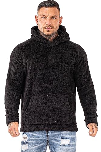 Men's Fuzzy Sherpa Sweatshirt Fashion Pullover Fleece Hoodies