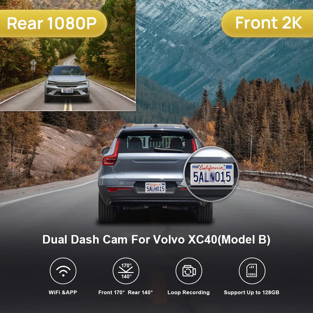 Amazon.com: Fitcamx 2K Dual Dash Cam Suitable for Volvo XC40 Amazon.com: Fitcamx 2K Dual Dash Cam Suitable for Volvo XC40