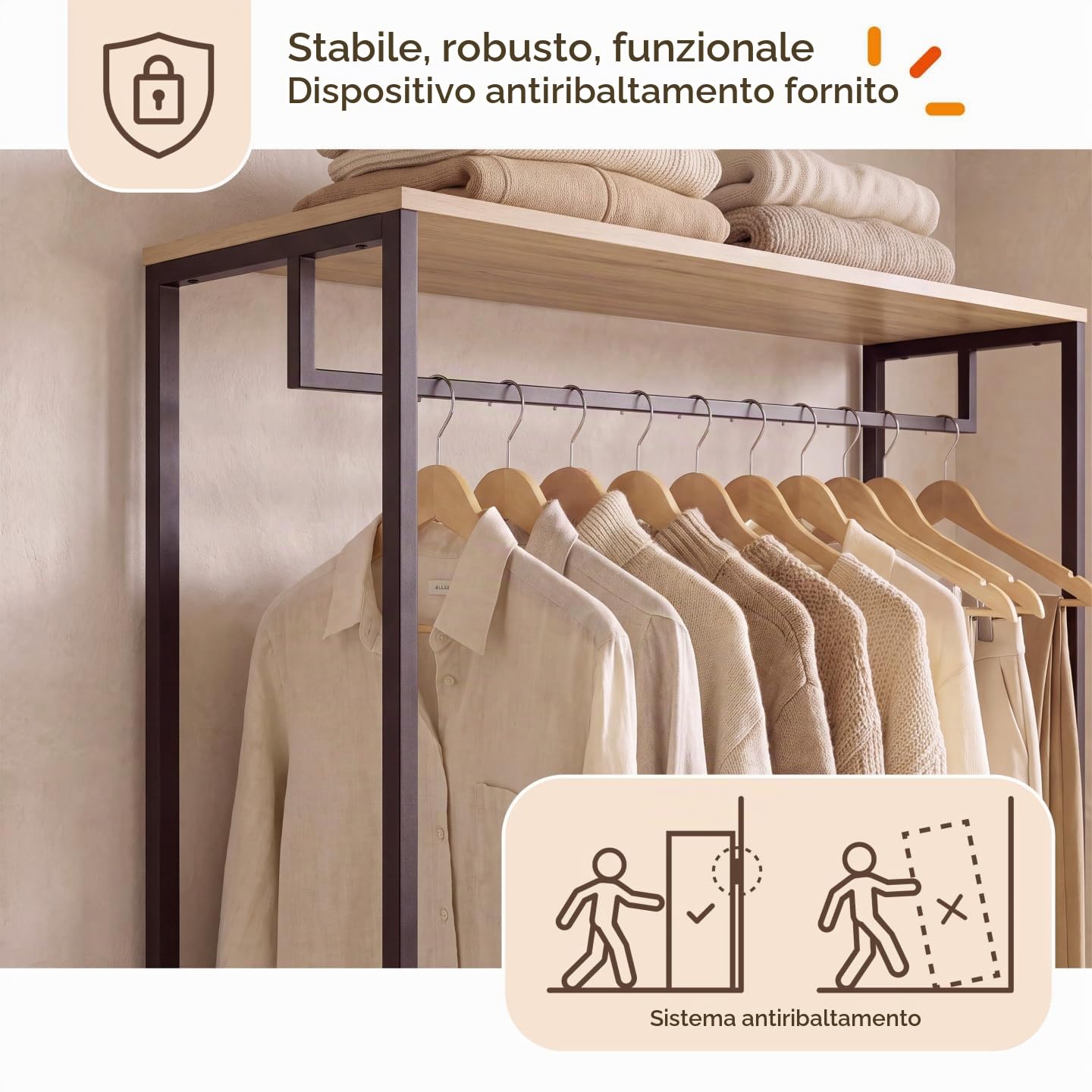 IDMarket - Armadio a 2 cassetti L. 80 cm DETROIT design industriale