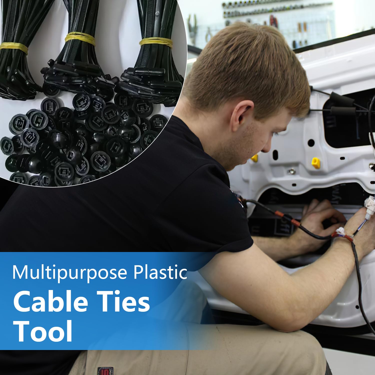 Lot De 100 Boucles Universelles En Nylon Pour Serre-câbles