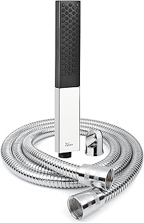 FOSSA Fossa Vista Square Hand Shower Set High Pressure ABS Handheld Shower Head with 1.5 Meter Stainless Steel Hose Pipe & Wall Hook Sleek Chrome Finish for Modern Bathrooms