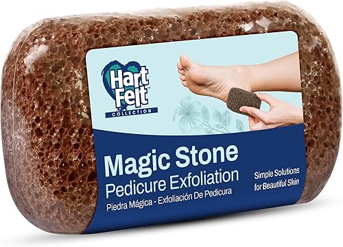 Hartfelt Magic Stone - Piedra de pedicura para exfoliar talones, dedos de los pies y pies, sin productos químicos