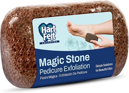 Hartfelt Magic Pumice Stone for Feet Callus Removal | Easy to Use Foot Scrubbing Stone for Removing Dead Skin from Heels, Toes, and Feet | Chemical-Free Foot Exfoliator - Pedicure Essential