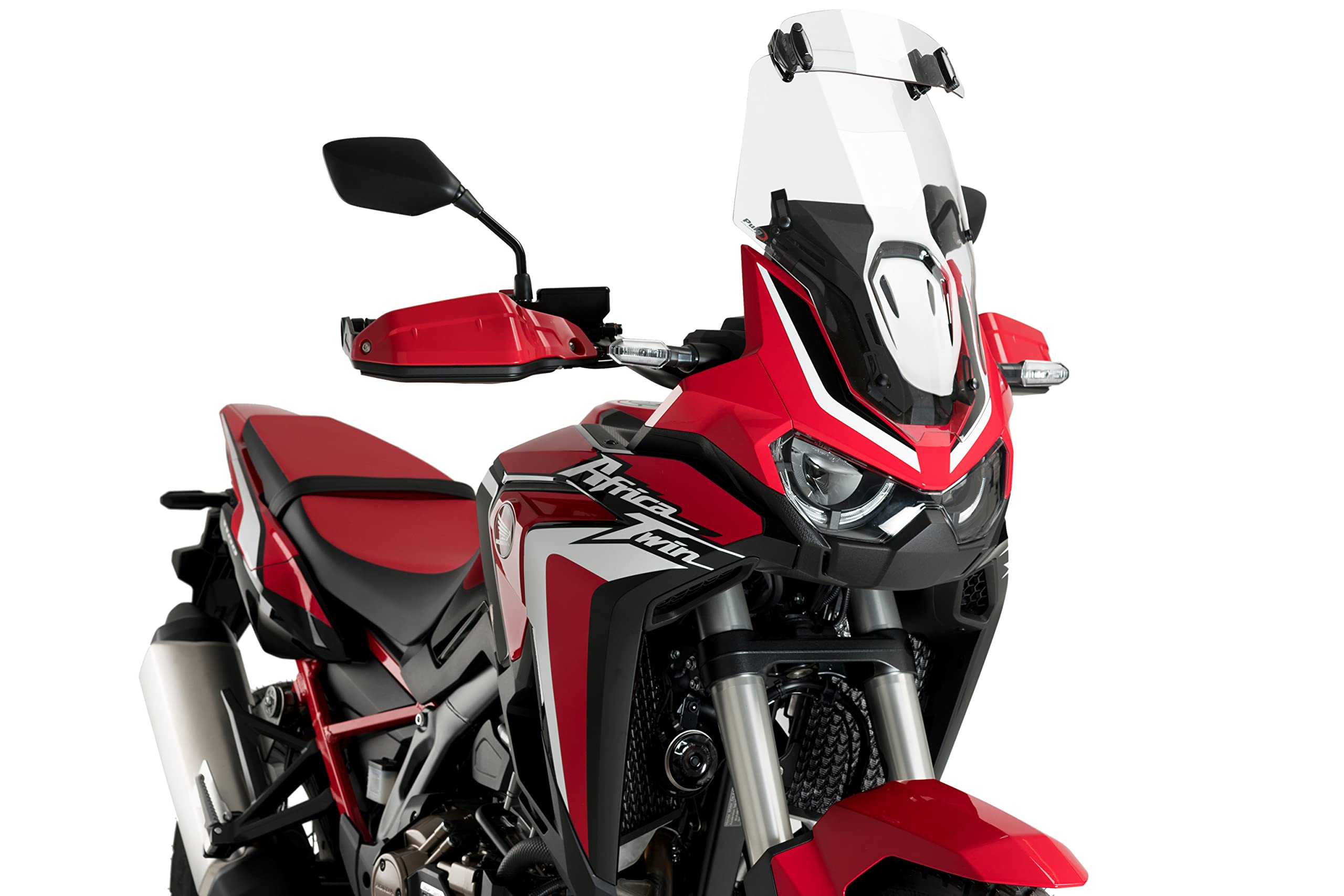 Puig 6320W Visera Multiregulable Clip-on para cúpula de Moto con Ajuste de posición y diseño Resistente Que Mejora la protección aerodinámica, Transparente
