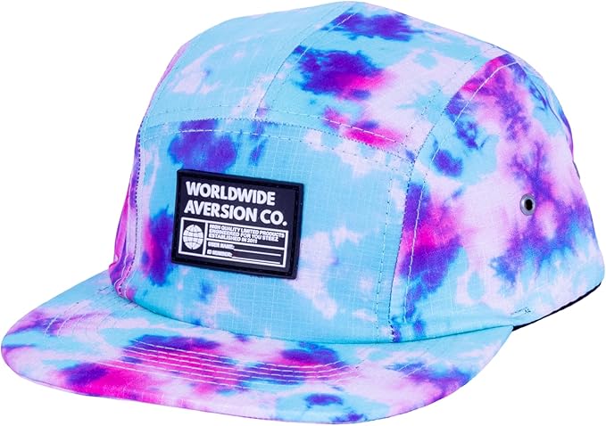 Boné Aversion Five Panel Running Aba Reta Tie Dye Colorido - Model Worldwide