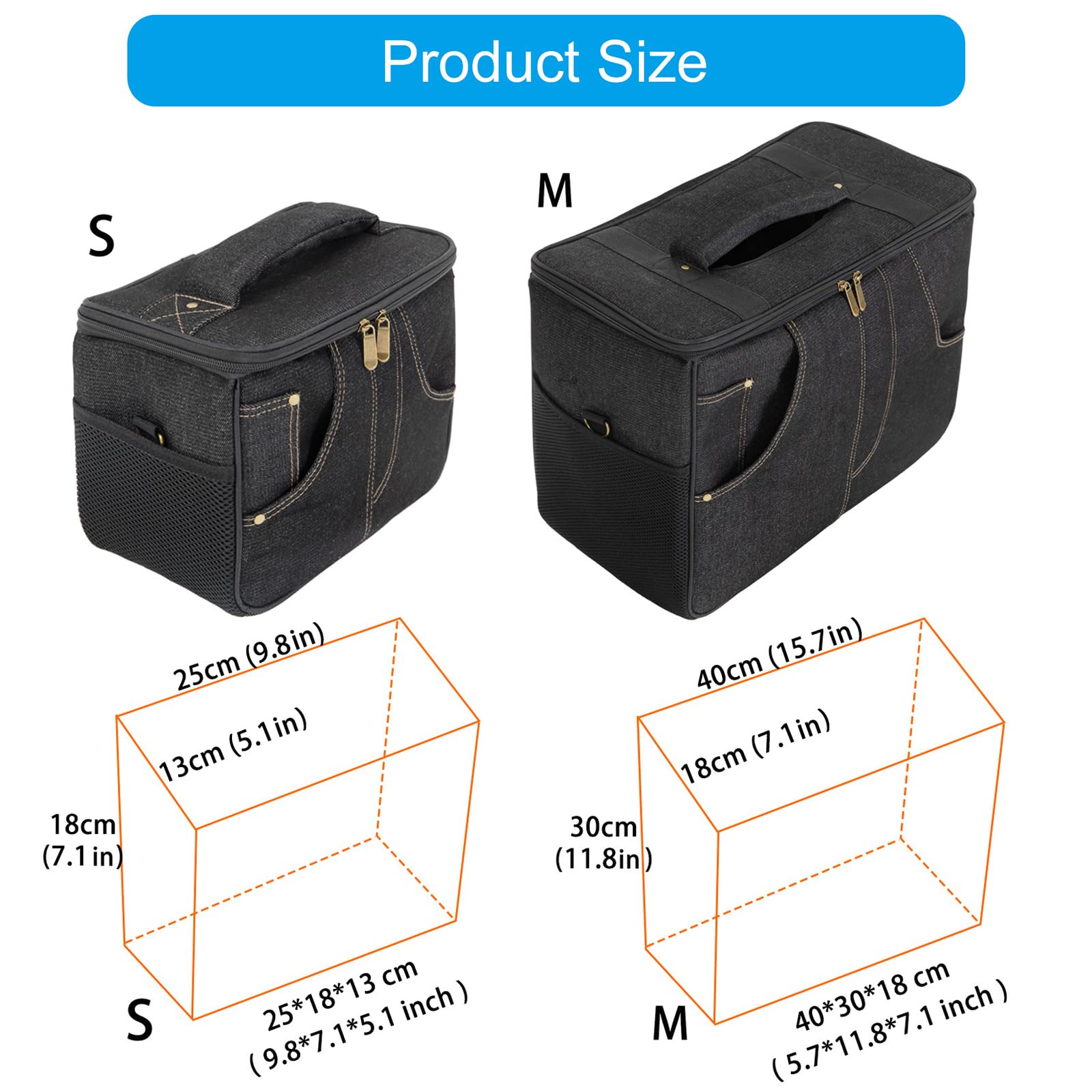 Funda portátil para altavoz de guitarra, forro amortiguador, asas reforzadas, base de goma, transporte seguro, almacenamiento, funda amplificadora de guitarra