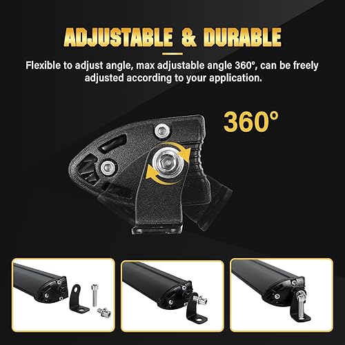 Miniatura 6 de SKYWORLD Barra de luz LED de una sola fila de 30 pulgadas de 150 W de perfil bajo, ultra delgada, mini punto de inundación, haz combinado de luces