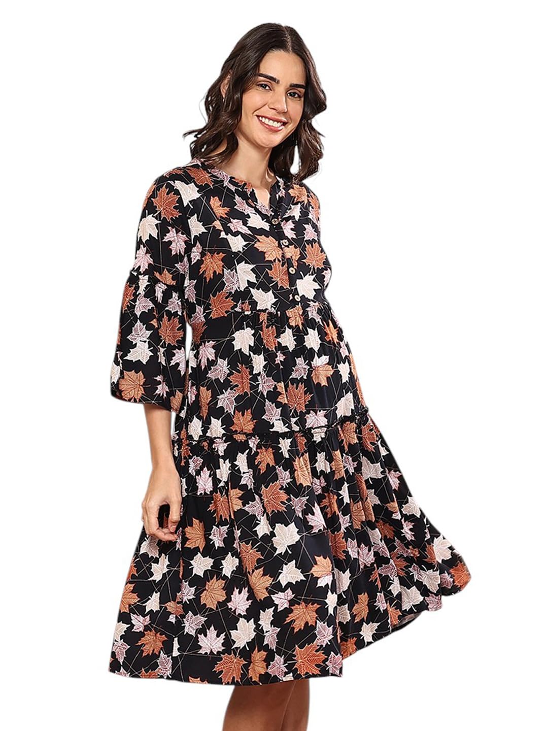 momtobe Women's Fit and Flare Knee Length Dress-picture-33