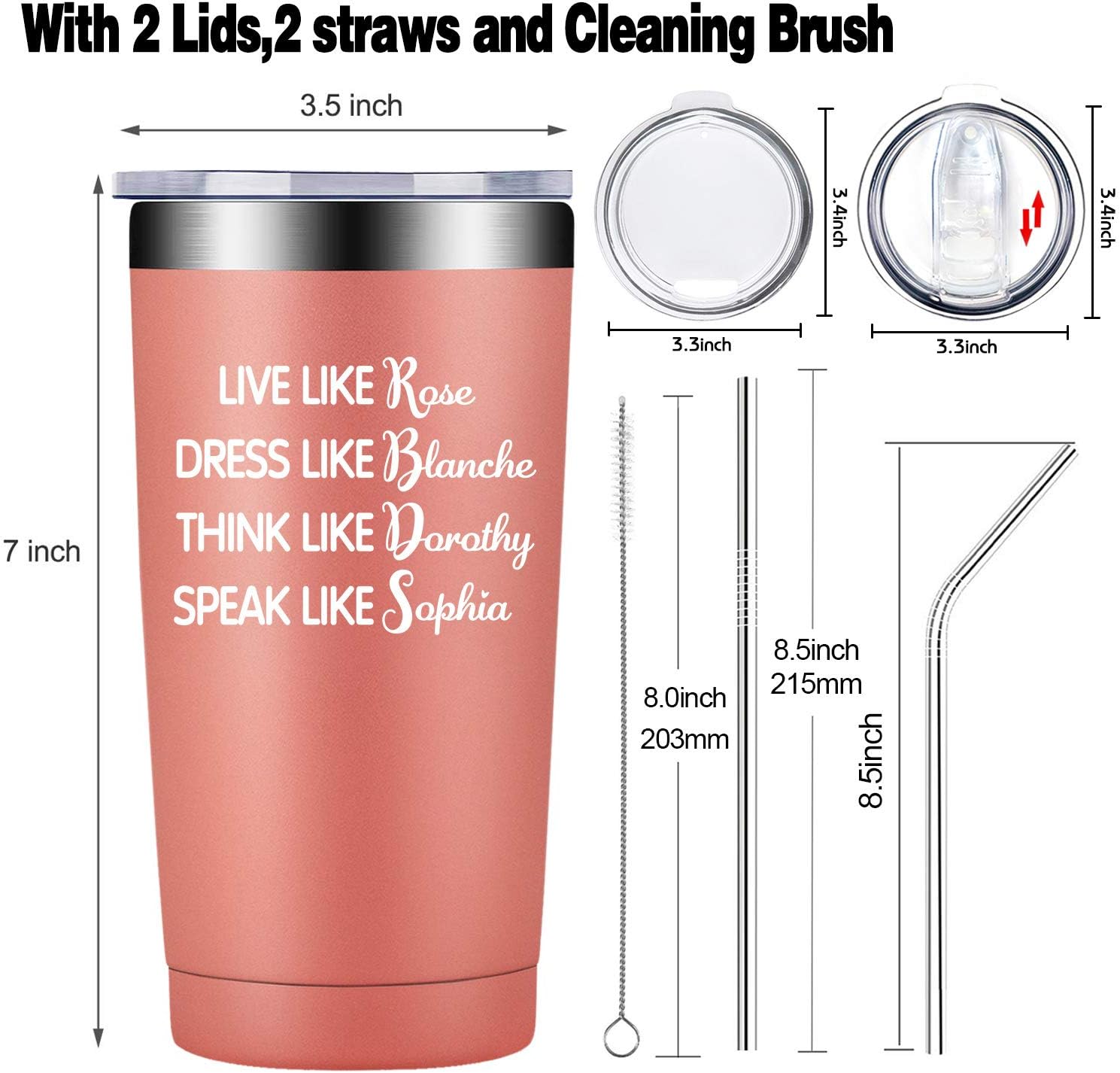 Rеvіеw Golden Girls Gifts for Women - Gifts for Best Friends - The Golden Girls Merchandise Gifts - Funny Friendship Birthday Gift for Golden Girls, Friend, BFF, Sister - Tumbler with Lid and Straw