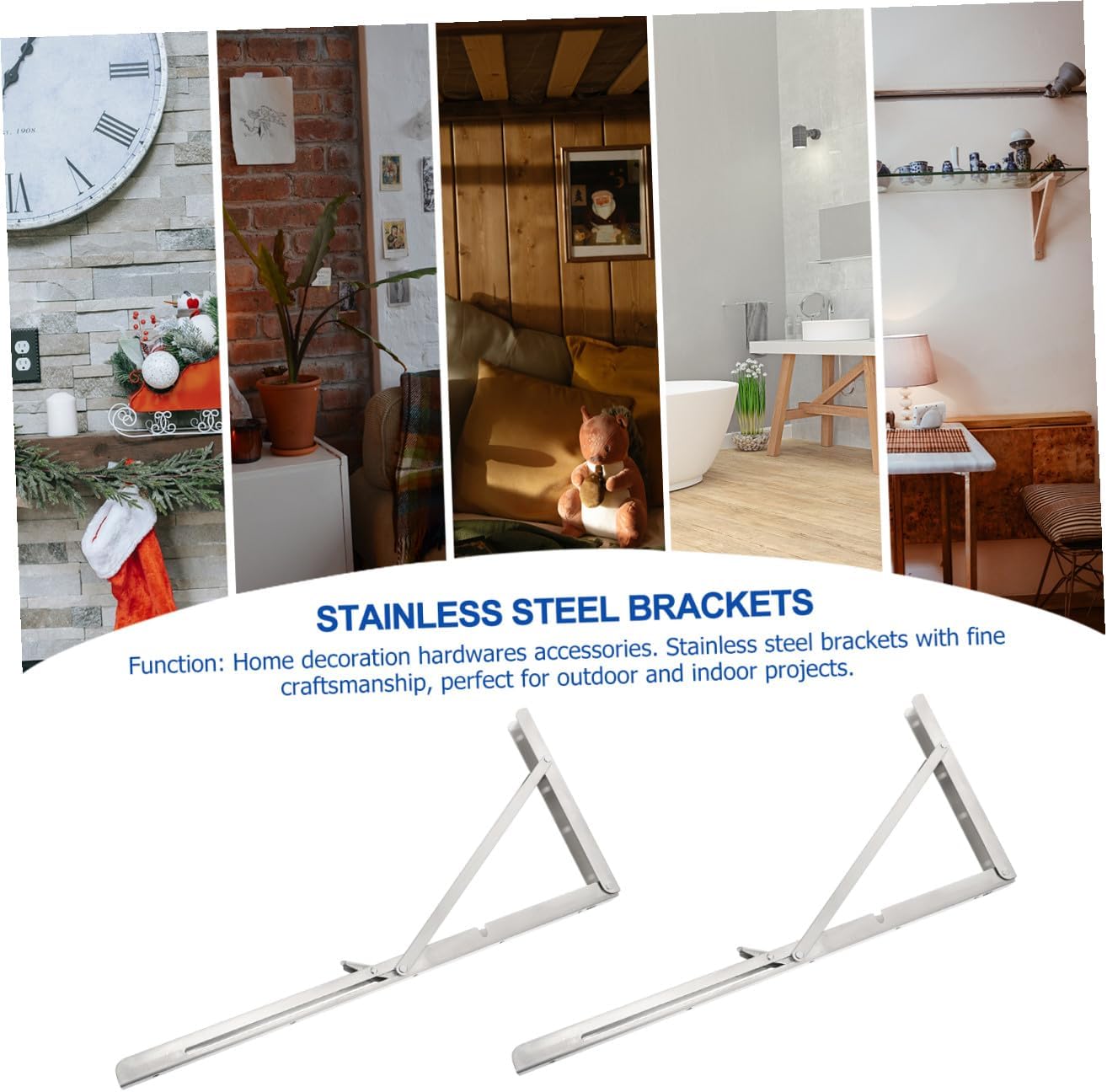 TEHAUX Versatile Folding Wall Shelf Bracket Multi-Functional Storage for Kitchen Workshop