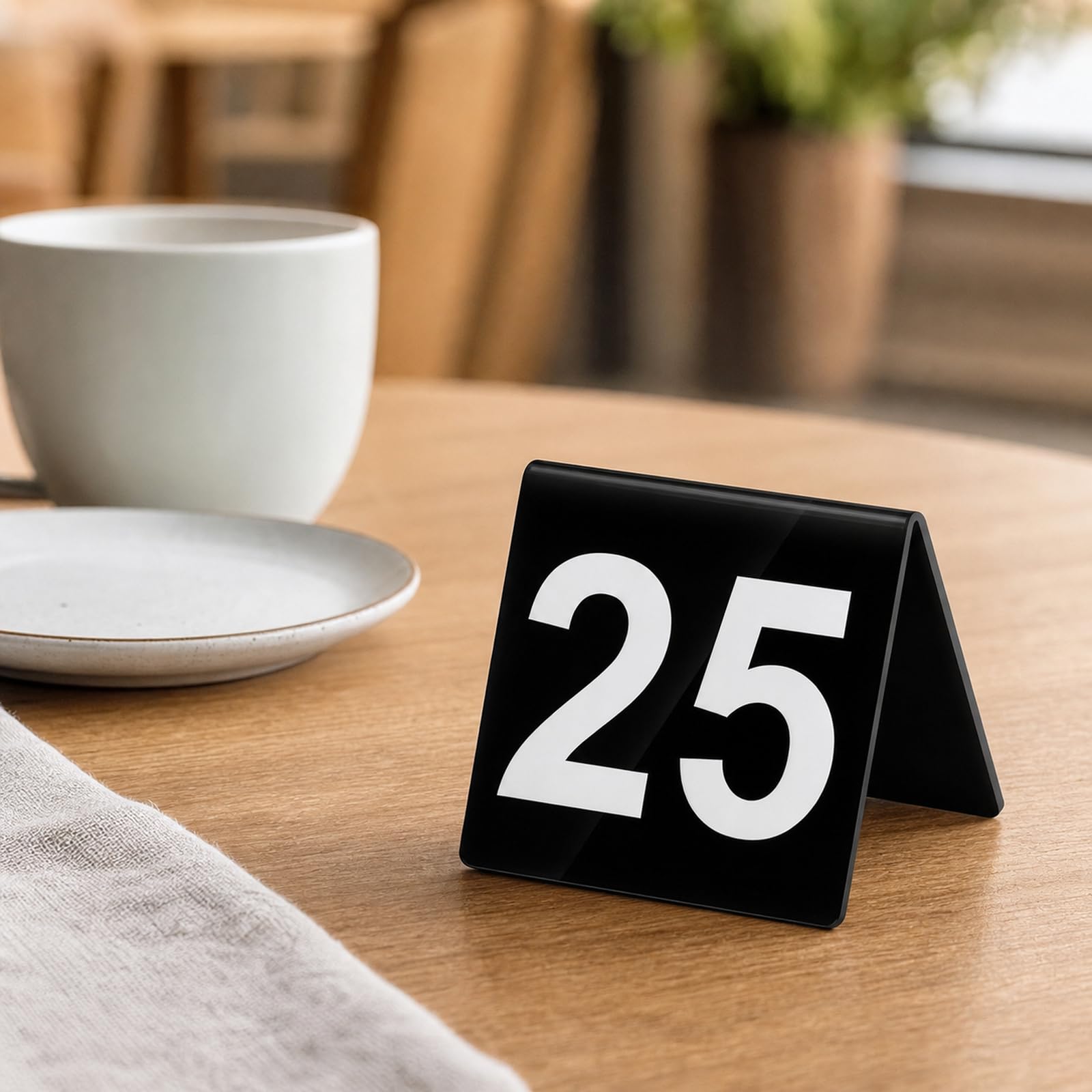Karty z numerami stołów restauracyjnych, dwustronne numery stołów, styl namiotu, można układać w stos, łatwe do czyszczenia, do kawiarni, tawerny, hoteli, restauracji, usług cateringowych, wesel