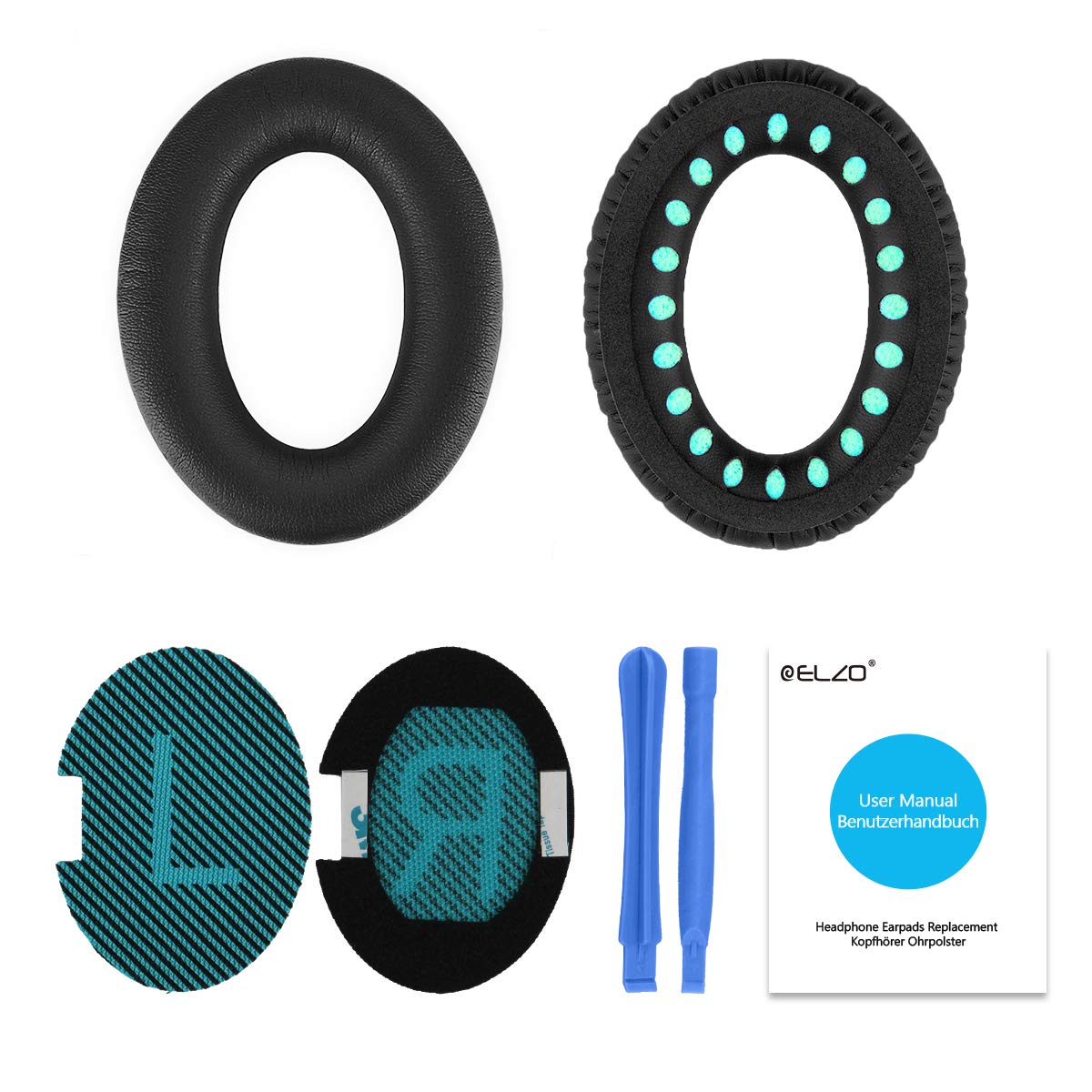 ELZO Zamienne nauszniki do Bose QC25, profesjonalne słuchawki nauszne z nausznikami QuietComfort 25 AE2 AE2w AE2 QC15 QC2 SoundTrure SoundLink