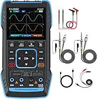 FNIRSI 2c23t osciloscópio digital multímetro gerador dds 3 em 1, 2 canais, largura de banda de 10mhz, taxa de amostragem de 50msa/s, 10000 contagens, tensão, corrente, capacitor, resistor, t