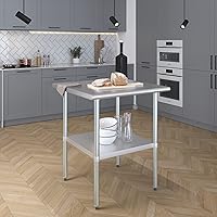 Vista 291 de Mesa de trabajo de acero inoxidable, mesa de metal