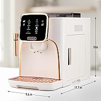Vista 2 de Zulay Kitchen Magia Clasica - Máquina de café espresso totalmente automática con molinillo - Cafetera con pantalla táctil con operación de un solo