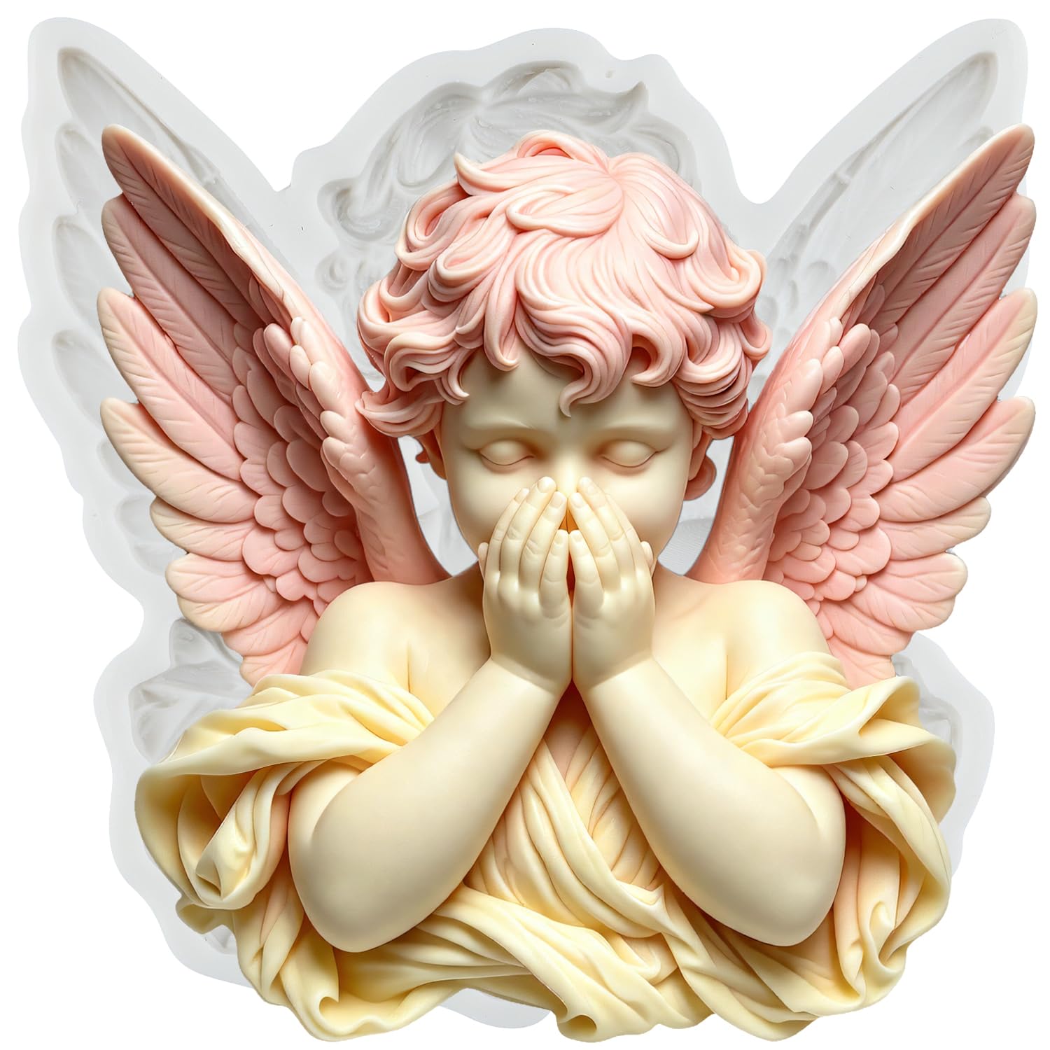 MINFEIDMS Angel Silicone Mould European Half Body Angel Fondant Moulds