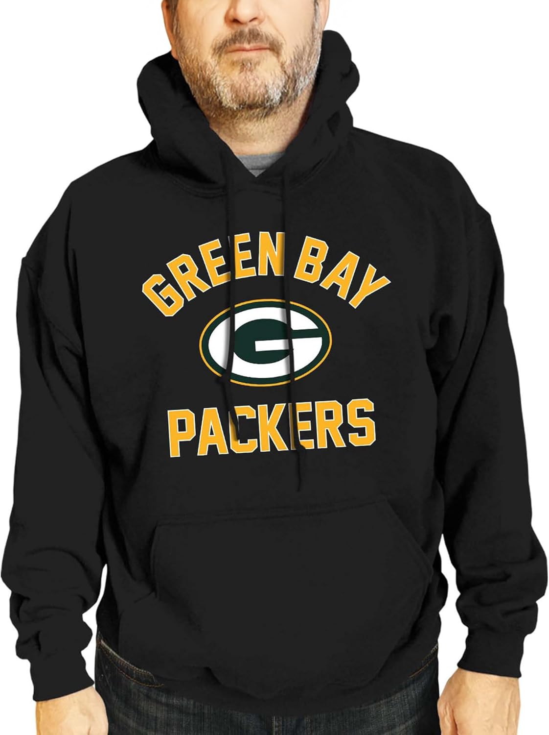 Team Fan Apparel NFL Adult Gameday Hooded Sweatshirt - Poly Fleece Cotton Blend - Stay Warm and Represent Your Team in Style