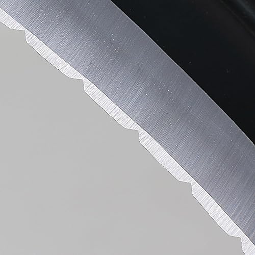 Miniatura 3 de KAKURI Herramienta de jardín de hoz japonesa de 7 pulgadas hoja especial de triple borde (gruesa) fabricada en Japón, hoz de jardín para hierba