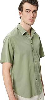 KOTON mens Short Sleeve Classic Neck Shirt (pack of 1)