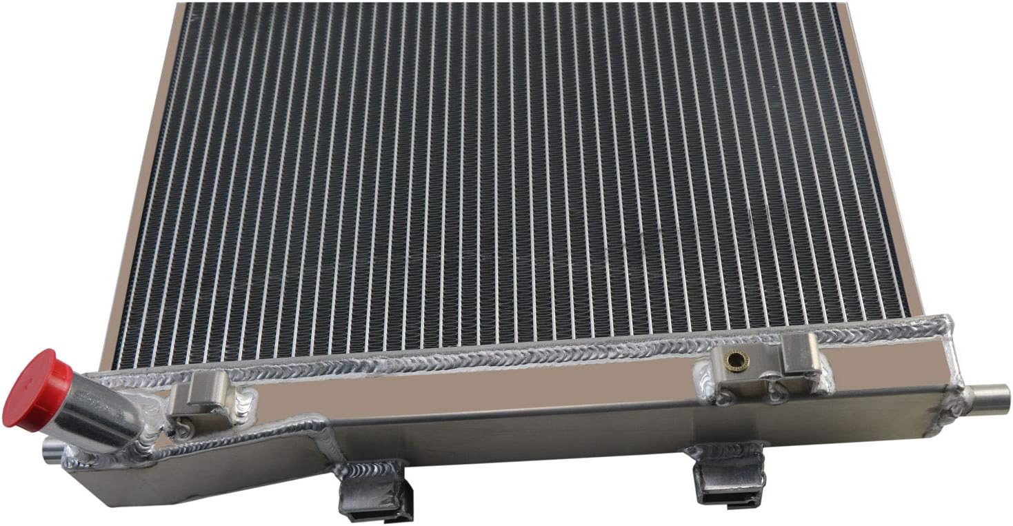 Full Aluminum Radiator For 05-13 06 07 08 09 10 11 12 Chevy Corvette C6 SSR 6.2/7.0L V8 Double Oilcooler 4 Row Core Radiators 2007 2008 2009 2010 2011 2012