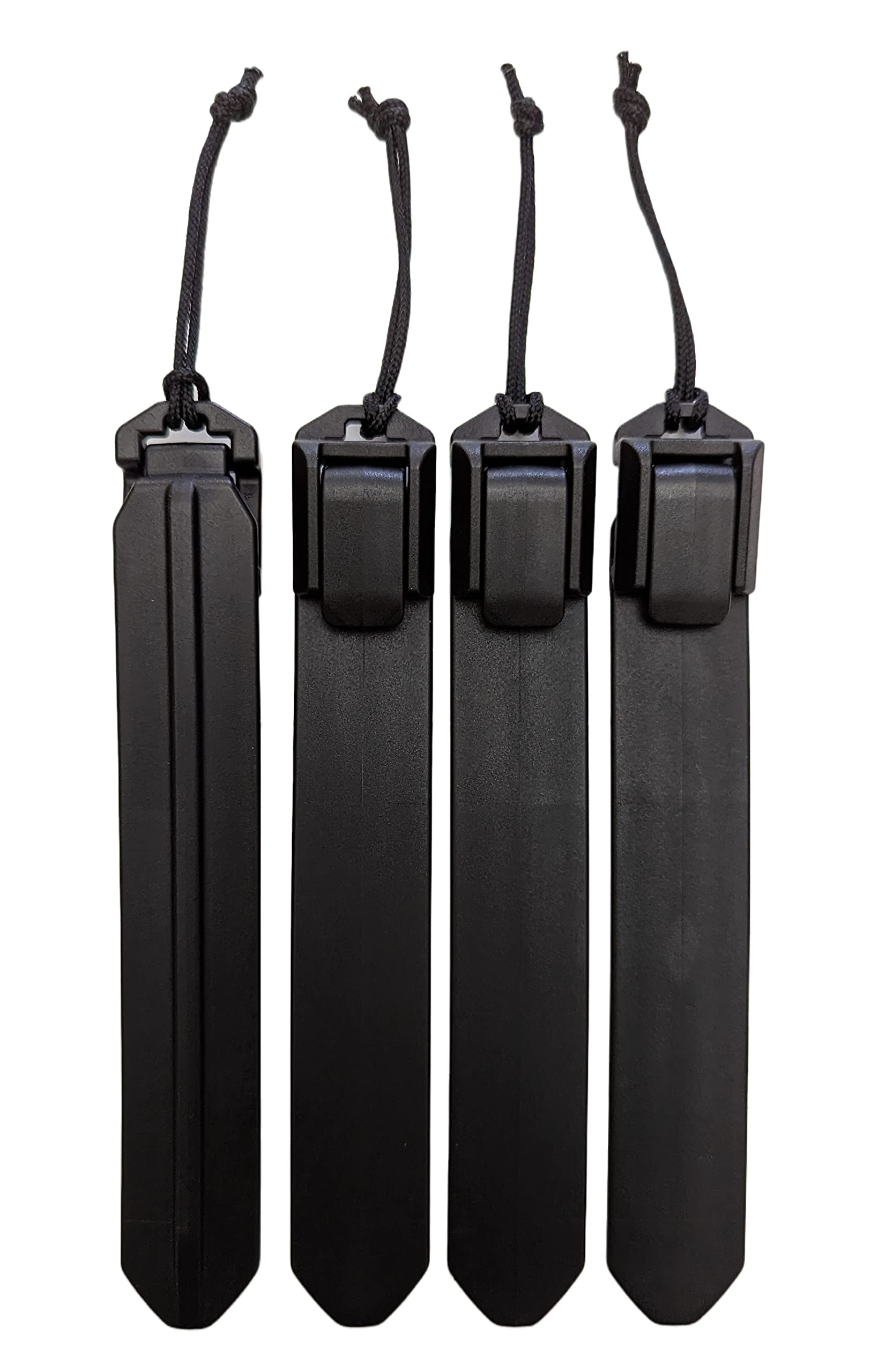 Hanks Surplus MOLLE PALS Pouch Accessory Adapter Clip Speed Sticks (4 Pack)(Black, 6")