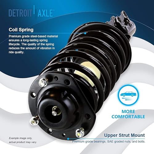 Miniatura 1760 de Detroit Axle - Kit de suspensión delantera de 10 piezas para Chevy Aveo Aveo5 Pontiac G3 Wave 2 Ready Struts Assembly 2 Enlaces de barra