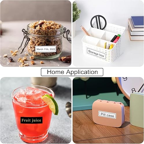 Vista 33 de Cinta para etiquetadora de 0.354 in TZe-221 de repuesto para Brother TZe TZ Cinta laminada de 0.354 in 0.35 pulgadas (negro sobre blanco) P Touch