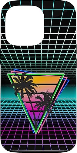 Miniatura 9 de iPhone 11 80s Inspirado Triángulo Láser Retro Synthwave Sunset Case