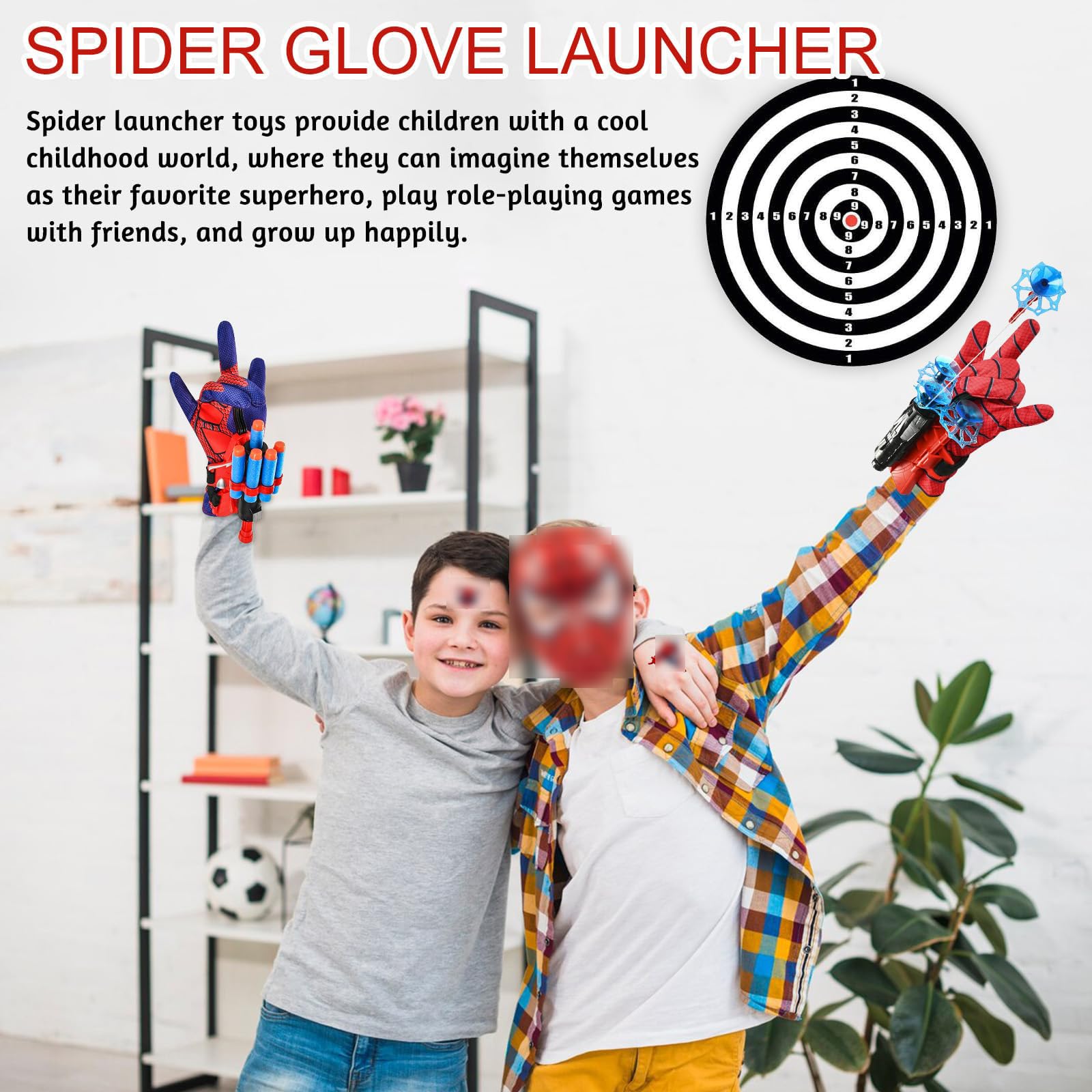 NHYDZSZ Set di 2 Launcher Glove Guanti Launcher per Giochi per Bambini Guanti Lanciatori, Glove Launcher Giocattoli, Cosplay Giocattoli da Polso Set