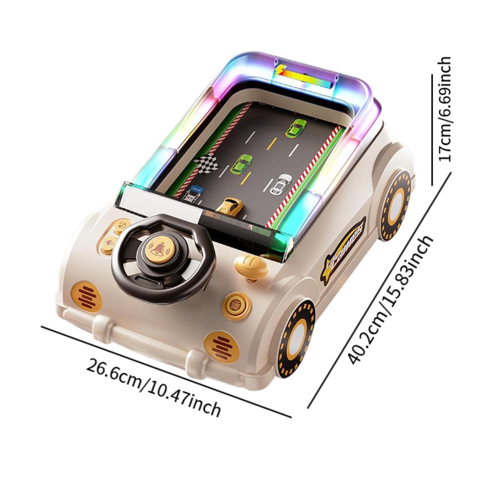 Giocattolo educativo per Bambini, Console di Gioco con Volante coinvolgente, Effetti sonori, Gioco interattivo, Giocattolo per Bambini con Volante,