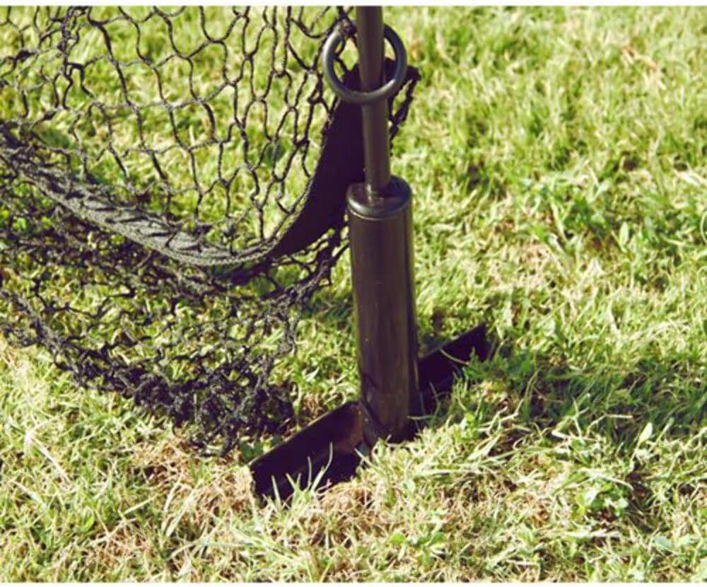 HEATER SPORTS Xtender 30' Baseball and Softball Batting Cage Net and Frame, With Built In Pitching Machine Harness For Safety (Machine NOT Included) : Sports & Outdoors